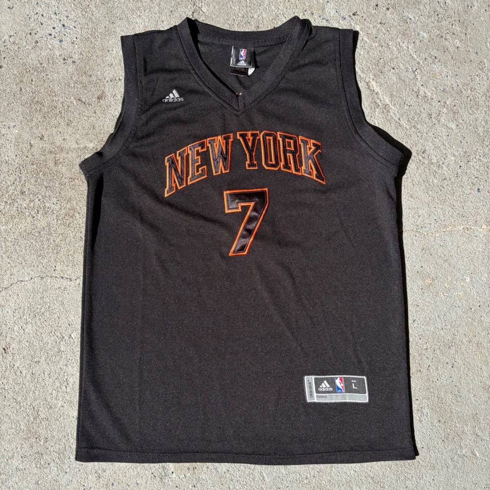 Adidas NBA New York Knicks Carmelo Anthony 7 Swingman Jersey Black Large